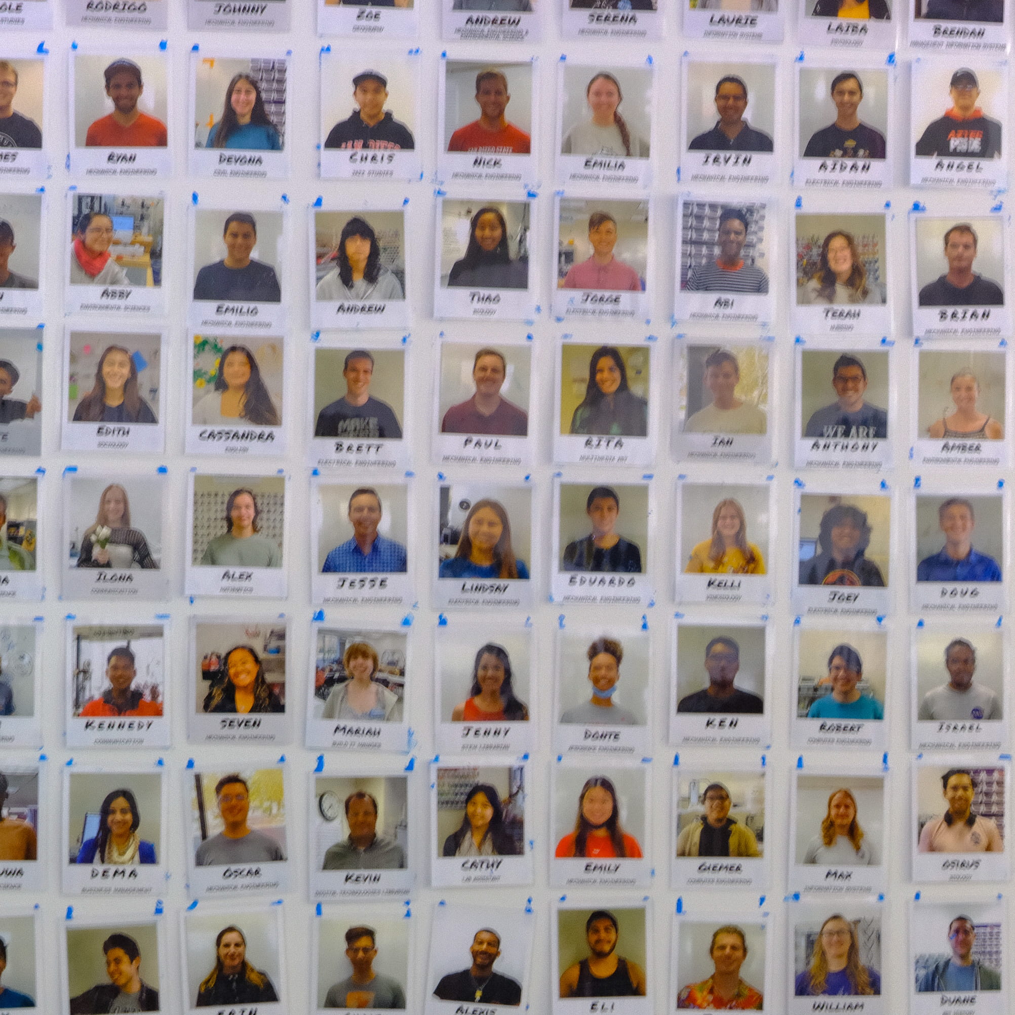 profile photos printed as polaroids